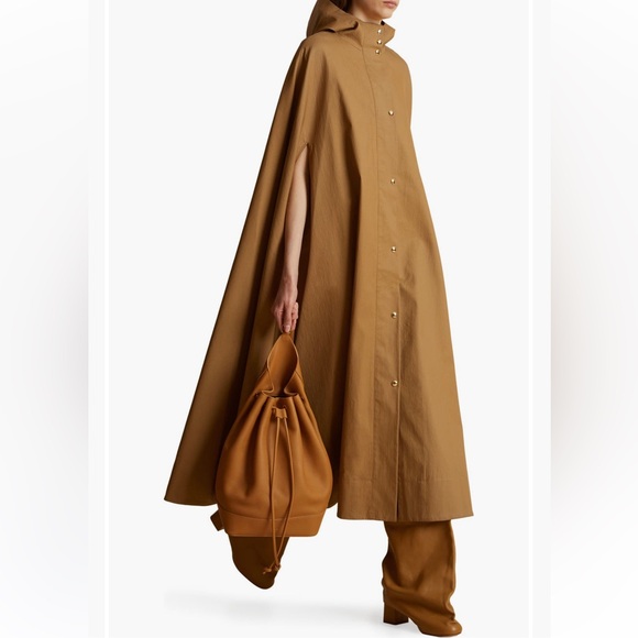 NEW KHAITE THE ROYGEN CAPE Coat in Khaki size M - Picture 11 of 11